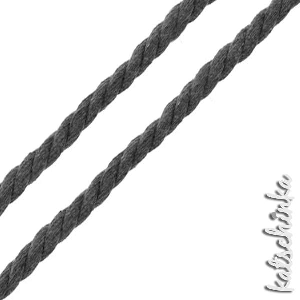 Gedrehte #Kordel rund 10 mm grau